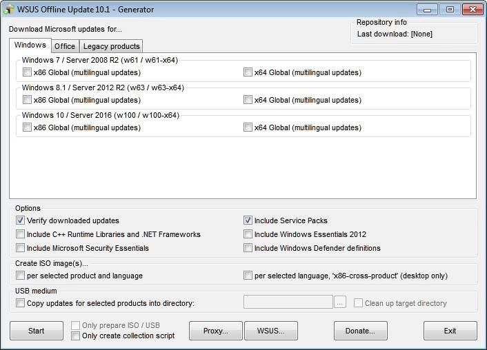 Как пользоваться WSUS Offline Update 12.0 Portable