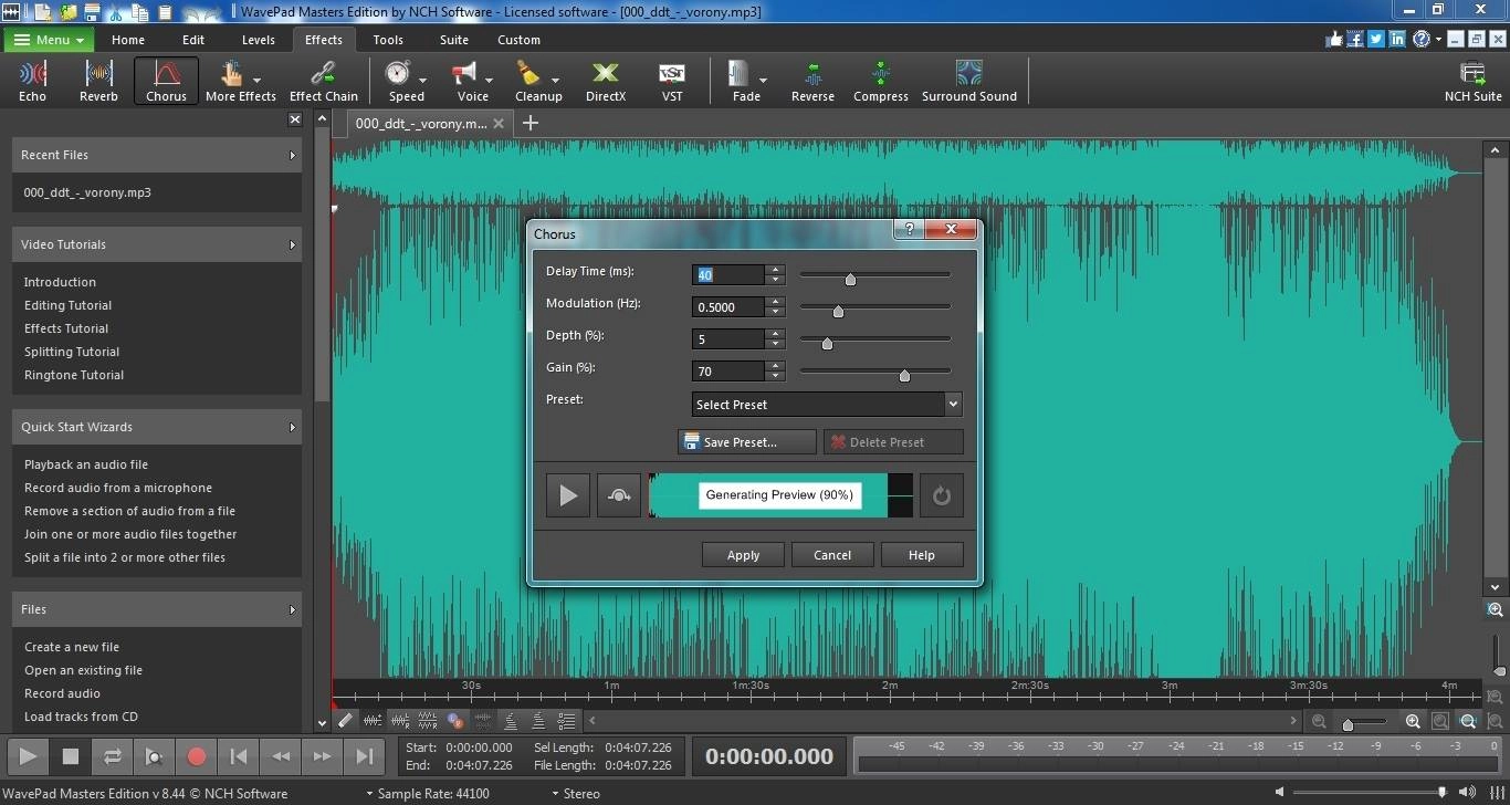 Как пользоваться WavePad Sound Editor Masters Edition 8.44