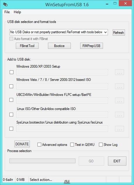 Как пользоваться WinSetupFromUSB 1.6 Beta 2