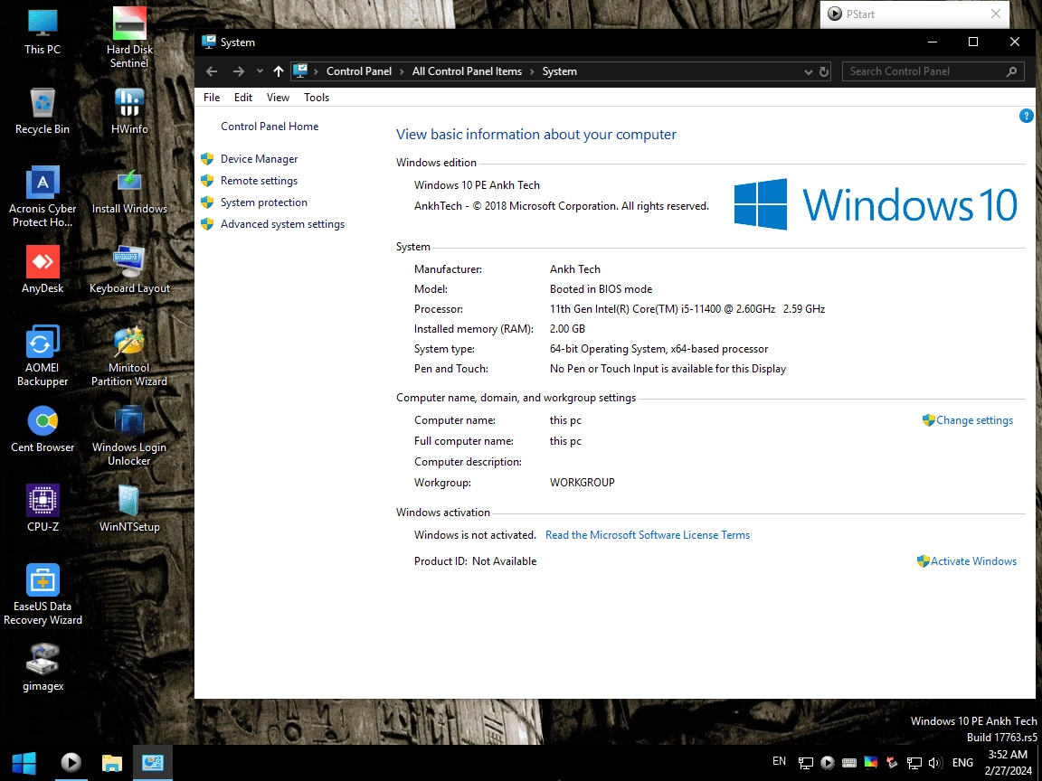 Как пользоваться Windows 10 PE x64 by AnkhTech V10