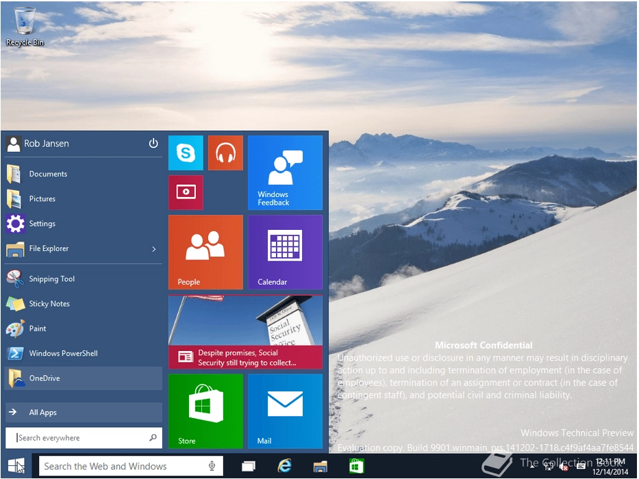 Как пользоваться Windows 10 build 9901