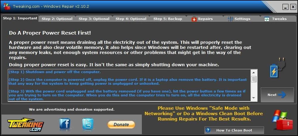Как пользоваться Windows Repair 2.10.2 + Portable