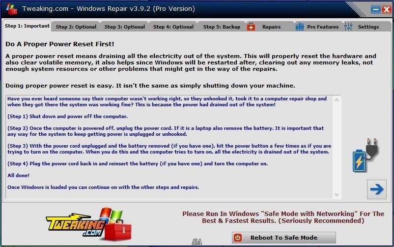 Как пользоваться Windows Repair 3.9.2 Pro + Portable