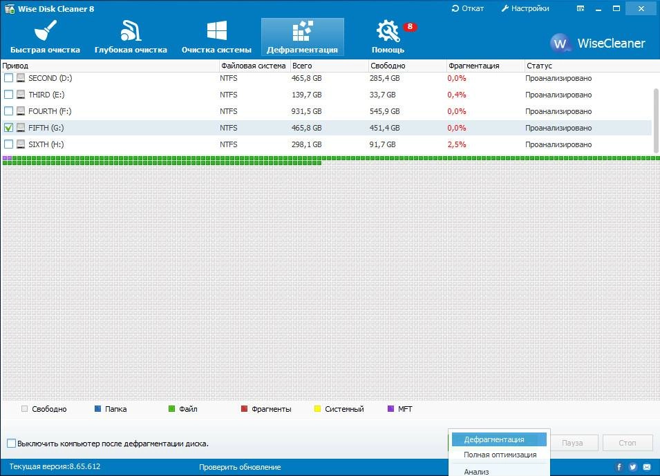 Как пользоваться Wise Disk Cleaner 8.65.612 Final + Portable