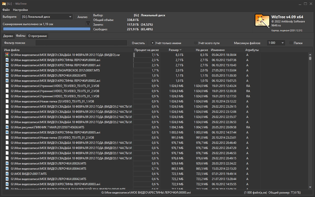 Как пользоваться WizTree 4.11 Enterprise RePack by 9649