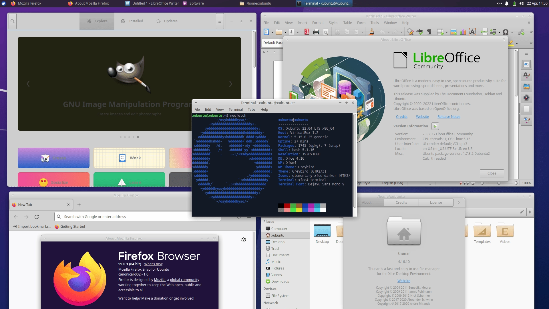 Как пользоваться Xubuntu 22.04 Jammy Jellyfish LTS 1xDVD