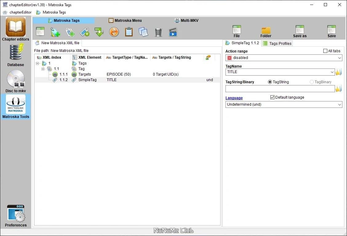 Как пользоваться chapterEditor 1.39 Portable