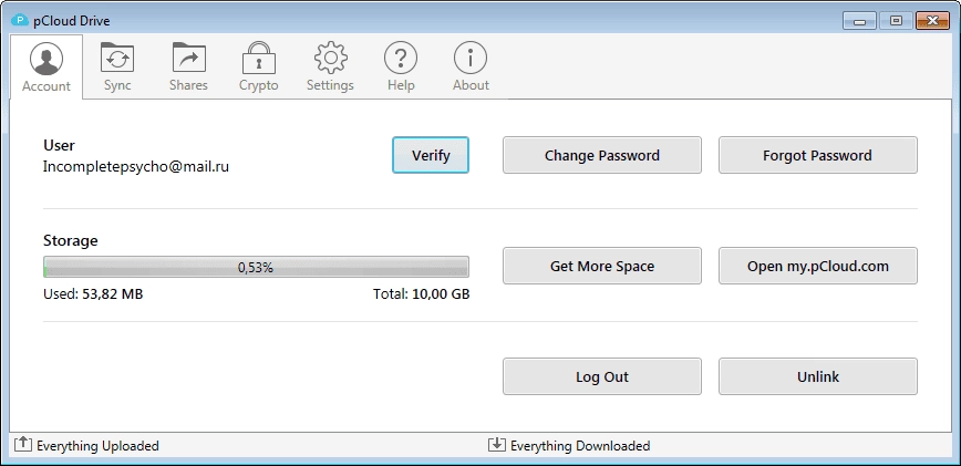 Как пользоваться pCloud Drive 3.1.1